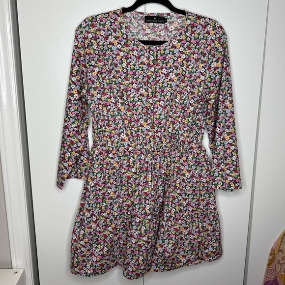 Pomander Place by Tuckernuck Floral 3/4 sleeve colorful floral dress Medium - Picture 1 of 10